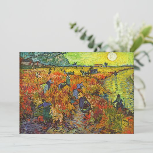 Vincent van Gogh - De Rode Vineyard Kaart (Staand voorkant)