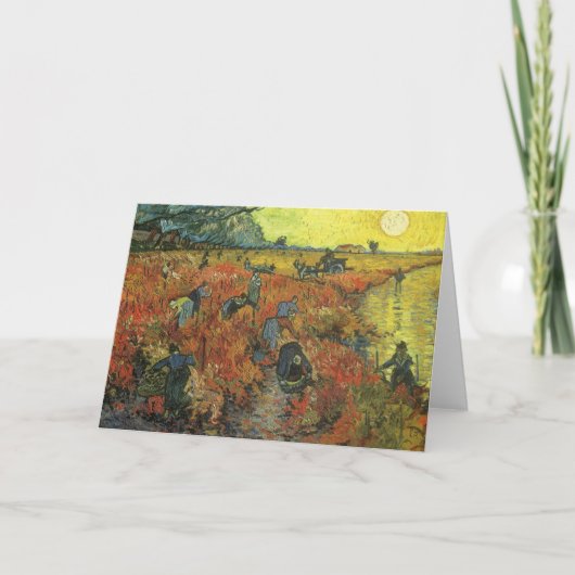 Vincent van Gogh - De Rode Vineyard Kaart (Voorkant)