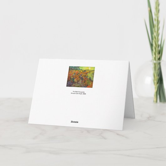 Vincent van Gogh - De Rode Vineyard Kaart (Achterkant)