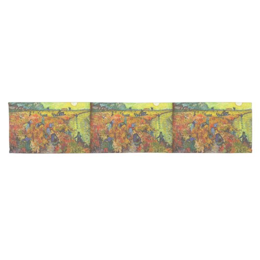 Vincent van Gogh - De Rode Vineyard Korte Tafelloper (Horizontaal)
