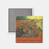 Vincent van Gogh - De Rode Vineyard Magneet (Voorkant / Achterkant)