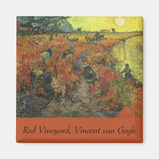 Vincent van Gogh - De Rode Vineyard Magneet (Voorkant)
