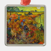 Vincent van Gogh - De Rode Vineyard Metalen Ornament (Voorkant)