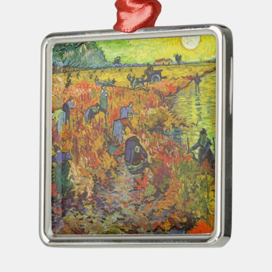 Vincent van Gogh - De Rode Vineyard Metalen Ornament (Links)