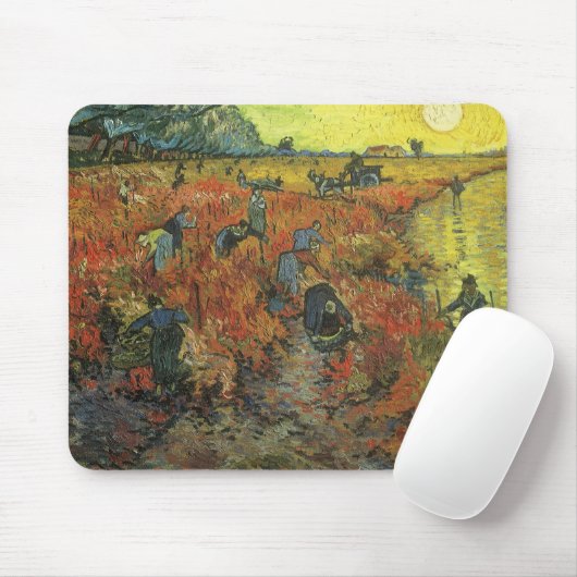 Vincent van Gogh - De Rode Vineyard Muismat (Met muis)