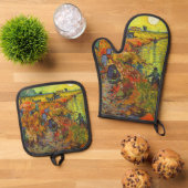 Vincent van Gogh - De Rode Vineyard Ovenwant & Pannenlap Set (Top down)