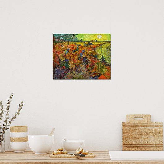 Vincent van Gogh - De Rode Vineyard Poster (Keuken)