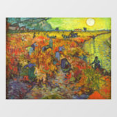 Vincent van Gogh - De Rode Vineyard Raamsticker (Vel)
