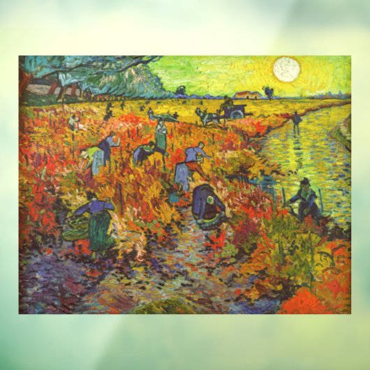 Vincent van Gogh - De Rode Vineyard Raamsticker (Vel 3)