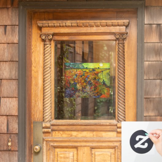 Vincent van Gogh - De Rode Vineyard Raamsticker (Huis Deur)