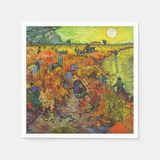 Vincent van Gogh - De Rode Vineyard Servet (Voorkant)