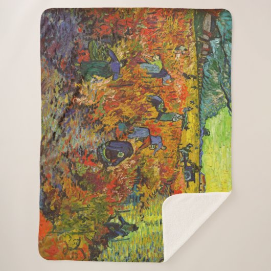Vincent van Gogh - De Rode Vineyard Sherpa Deken (Voorkant)