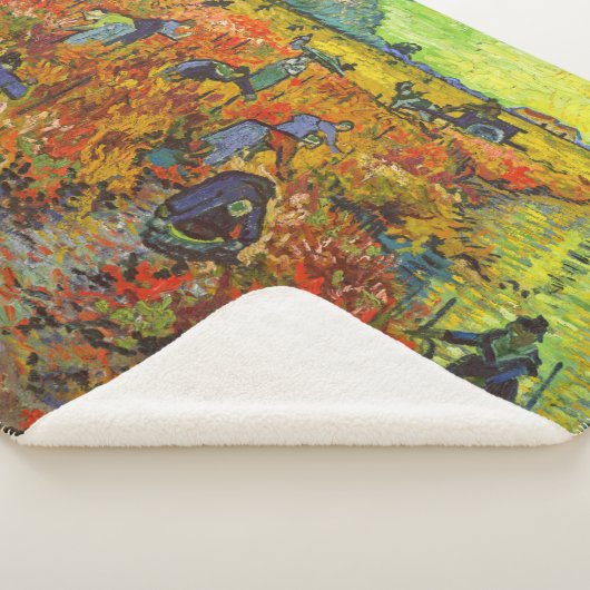 Vincent van Gogh - De Rode Vineyard Sherpa Deken (3/4)