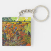 Vincent van Gogh - De Rode Vineyard Sleutelhanger (Achterkant)
