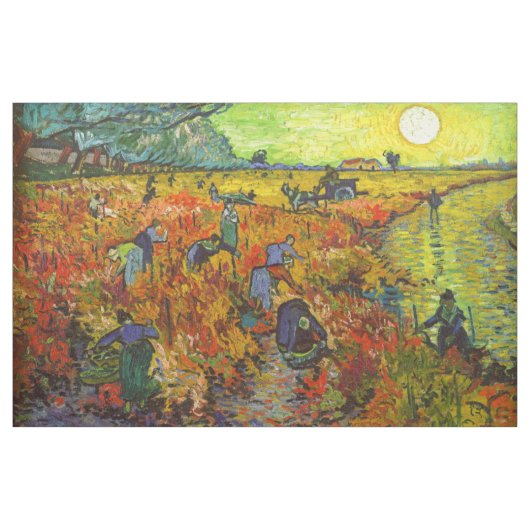 Vincent van Gogh - De Rode Vineyard Stof (Yard (91,4 cm))