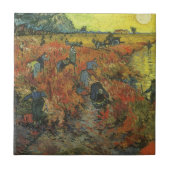 Vincent van Gogh - De Rode Vineyard Tegeltje (Voorkant)