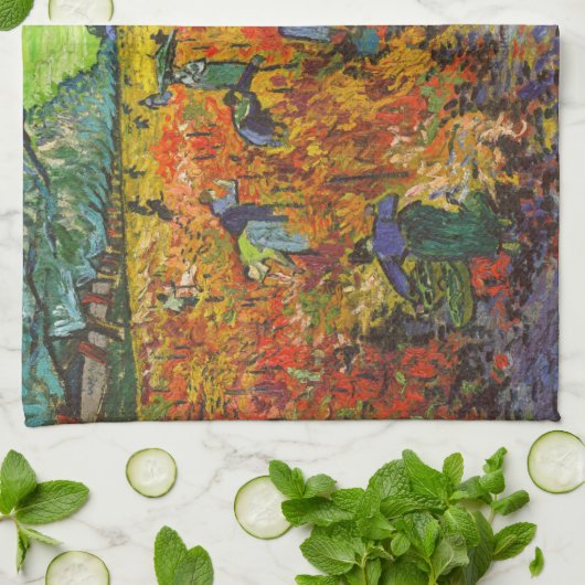 Vincent van Gogh - De Rode Vineyard Theedoek (Gevouwen)