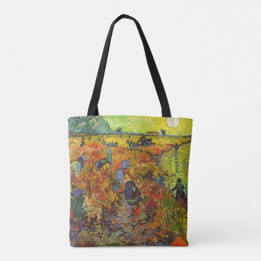 Vincent van Gogh - De Rode Vineyard Tote Bag (Achterkant)