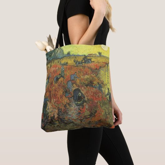 Vincent van Gogh - De Rode Vineyard Tote Bag (Dichtbij)