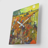 Vincent van Gogh - De Rode Vineyard Vierkante Klok (Hoek)