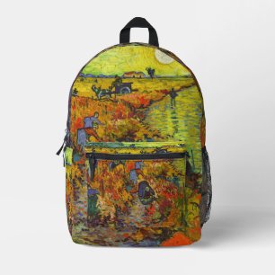 Vincent van Gogh - De Rode Wijngaard Bedrukte Rugzak