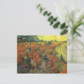 Vincent van Gogh - De rode wijngaard Briefkaart (Staand voorkant)