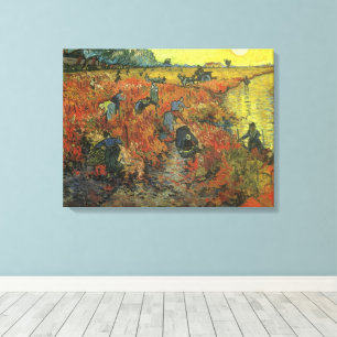 Vincent van Gogh - De rode wijngaard Canvas Afdruk