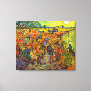 Vincent van Gogh - De Rode Wijngaard Canvas Afdruk