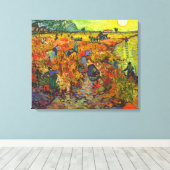 Vincent van Gogh - De Rode Wijngaard Canvas Afdruk (Insitu (Houten vloer))