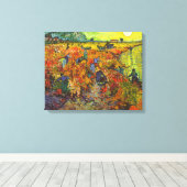 Vincent van Gogh - De Rode Wijngaard Canvas Afdruk (Insitu (Houten vloer))