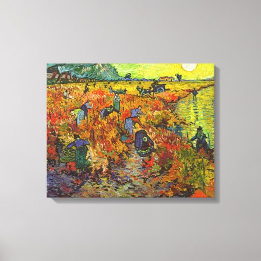 Vincent van Gogh - De Rode Wijngaard Canvas Afdruk (Voorkant)
