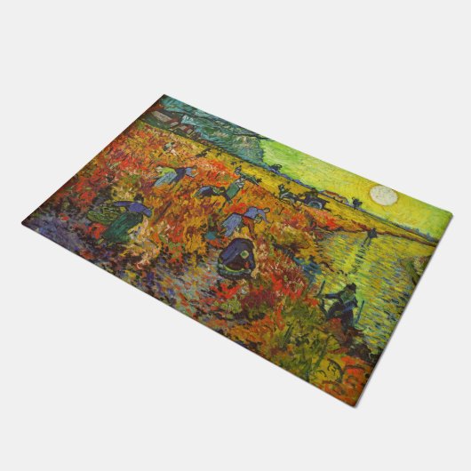 Vincent van Gogh - De rode wijngaard Deurmat (Schuin)