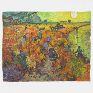 Vincent van Gogh - De Rode Wijngaard Fleece Deken