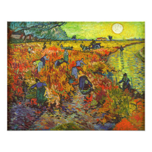 Vincent van Gogh - De Rode Wijngaard Foto Afdruk
