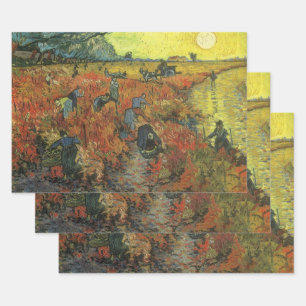 Vincent van Gogh - De rode wijngaard Inpakpapier Vel