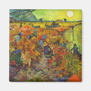 Vincent van Gogh - De rode wijngaard Magneet