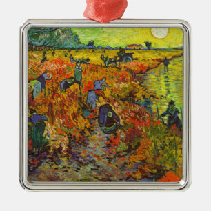 Vincent van Gogh - De Rode Wijngaard Metalen Ornament