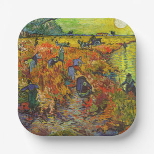 Vincent van Gogh - De Rode Wijngaard Papieren Bordje