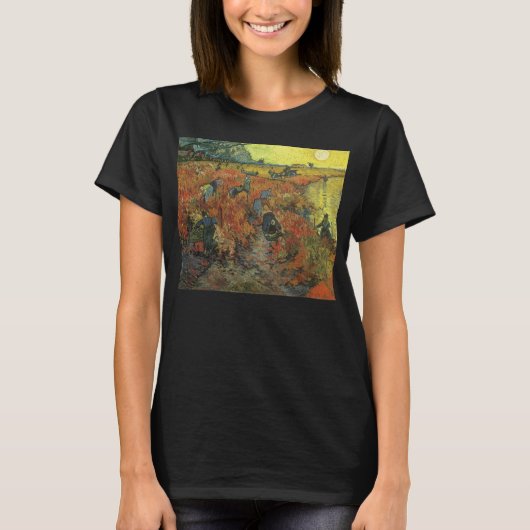 Vincent van Gogh - De rode wijngaard T-shirt (Voorkant)