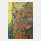 Vincent van Gogh - De rode wijngaard Theedoek (Verticaal)