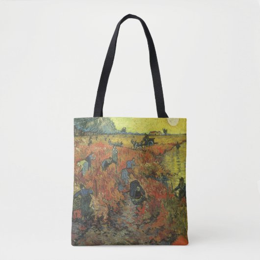 Vincent van Gogh - De rode wijngaard Tote Bag (Voorkant)