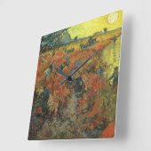 Vincent van Gogh - De rode wijngaard Vierkante Klok (Hoek)