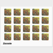 Vincent van Gogh - De rode wijngaard Vierkante Sticker (Vel)