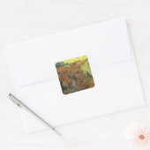 Vincent van Gogh - De rode wijngaard Vierkante Sticker (Envelop)