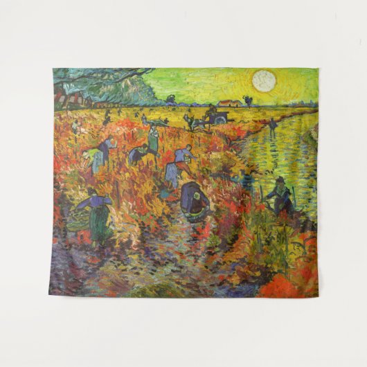 Vincent van Gogh - De Rode Wijngaard Wandkleed (Voorkant (horizontaal))