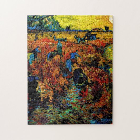 Vincent Van Gogh De Rode Wijntuin Legpuzzel (Verticaal)