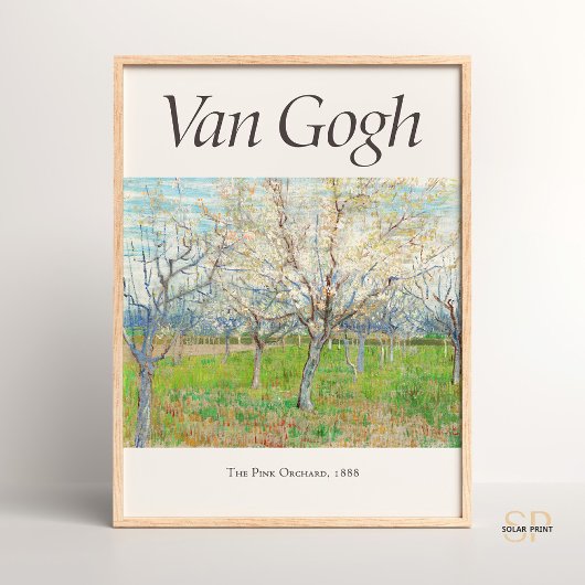 Vincent van Gogh De Roze Orchard Art Print Retro