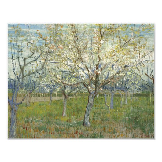 Vincent van Gogh - De roze Orchard Foto Afdruk (Voorkant)
