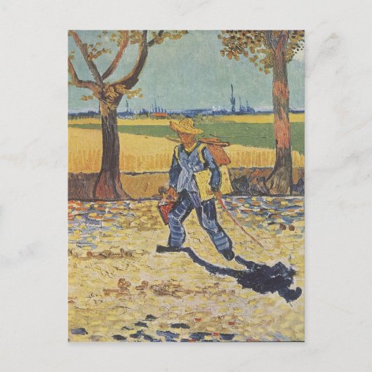 Vincent Van Gogh - De schilder op weg naar zijn we Briefkaart (Voorkant)