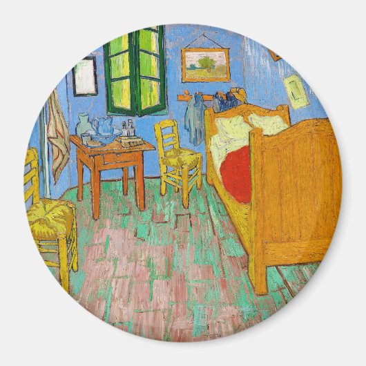 Vincent Van Gogh De slaapkamer in Arles Magneet (Voorkant)